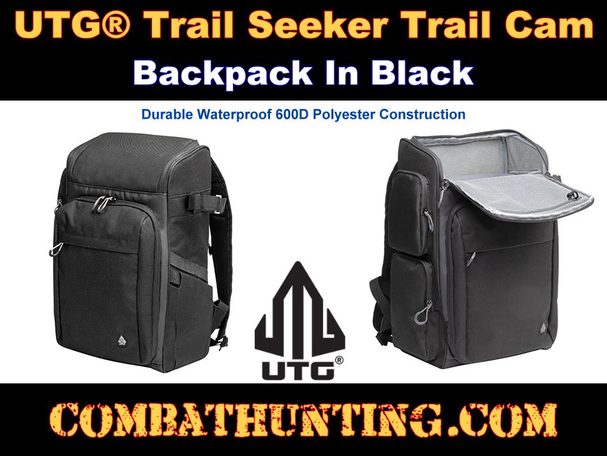 UTG Trail Seeker Trail Cam Backpack Black style=