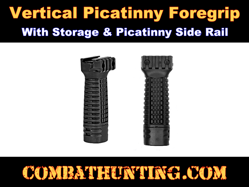 Vertical Picatinny Foregrip With Storage style=