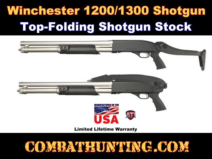 Winchester 1200 1300 Tactical Shotgun Top Folding Stock  style=