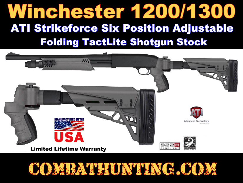 Winchester 1200/1300 Shotgun Stock Shotgun Destroyer Gray style=