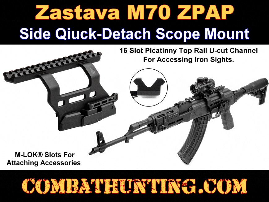 Zastava M70 ZPAP Scope Mount QD AK Side Optic Mount style=