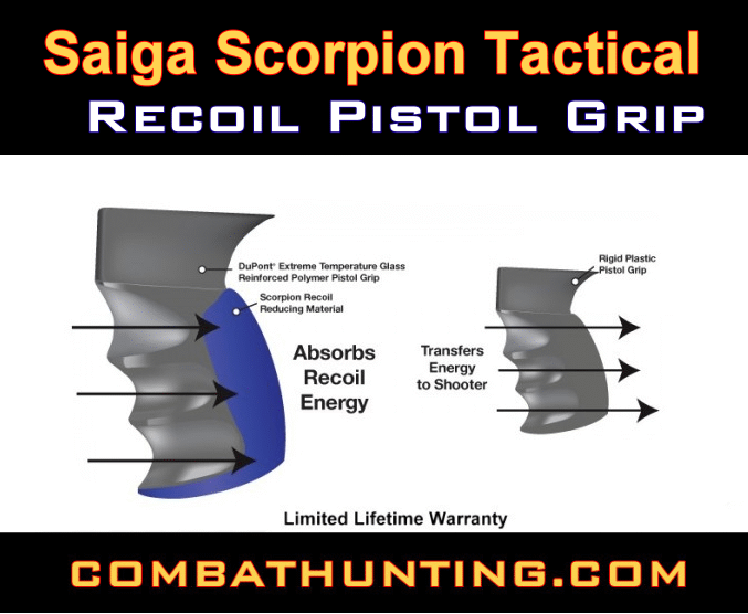 Saiga Scorpion Recoil Pistol Grip Desert Tan style=