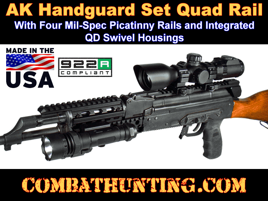 SAR Mak-90 Handguard Set AK Quad Rail Universal style=