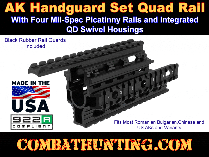 SAR Mak-90 Handguard Set AK Quad Rail Universal style=