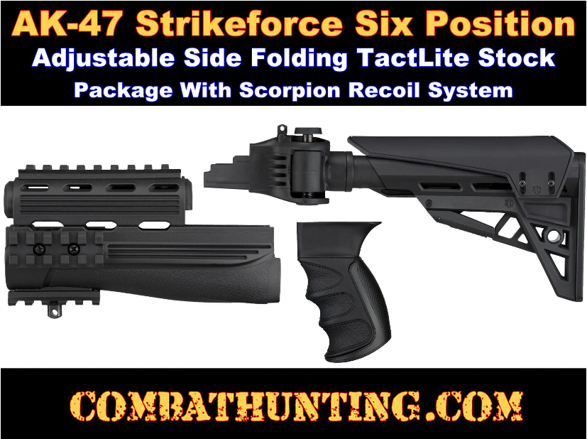 AK-47 Strikeforce Folding Stock TactLite Package With Scorpion Recoil System style=