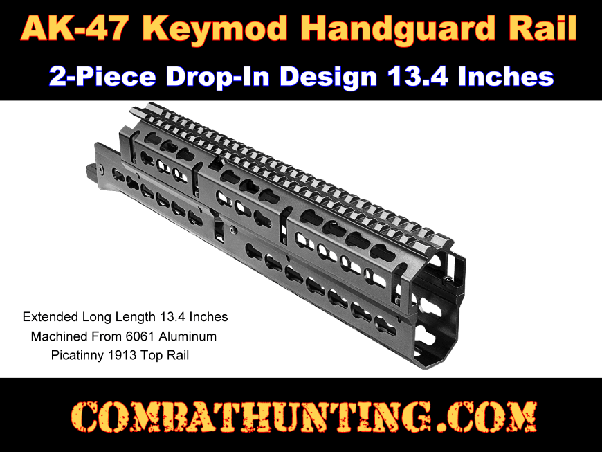 AK-47 KeyMod Handguard-Extended AK Rail style=