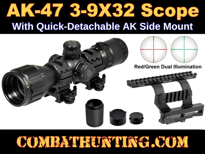 AK-47 Scope KIT 3-9X32 With AK QD Side Mount style=