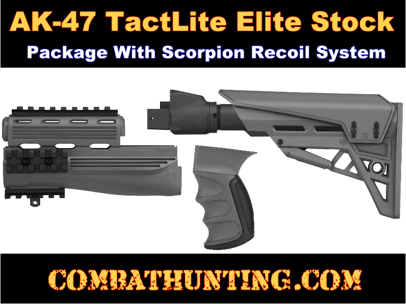 AK-47 TactLite Elite Stock Package With AK-47 Stock, Grip, Forend style=