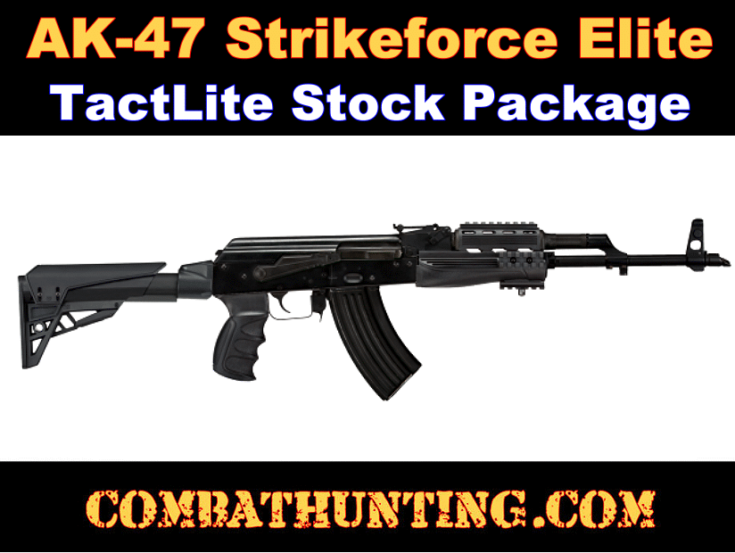 AK-47 Stock, Grip, Forend, TactLite Elite Package With Scorpion Recoil System style=