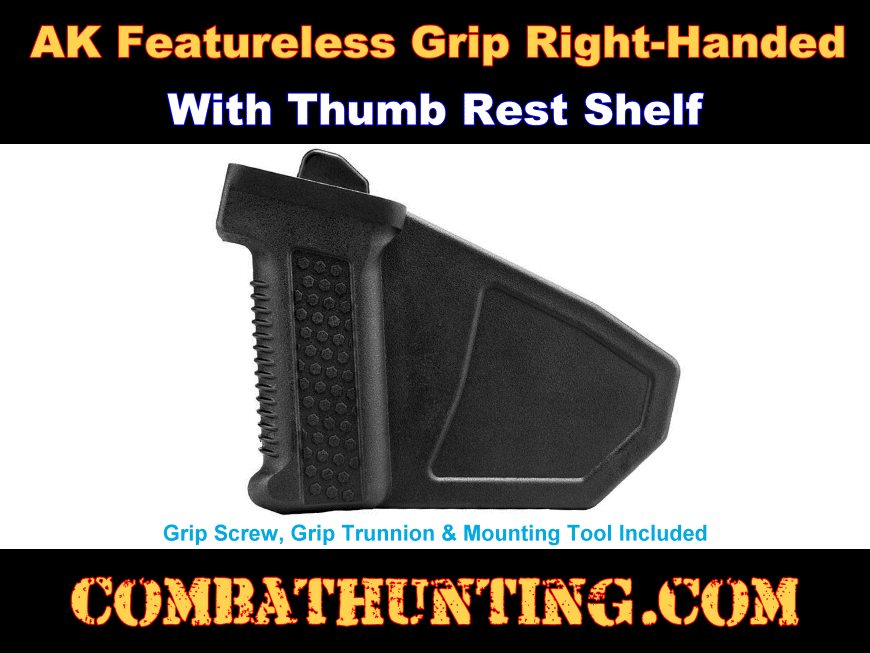 AK Featureless Grip With Thumb Rest style=