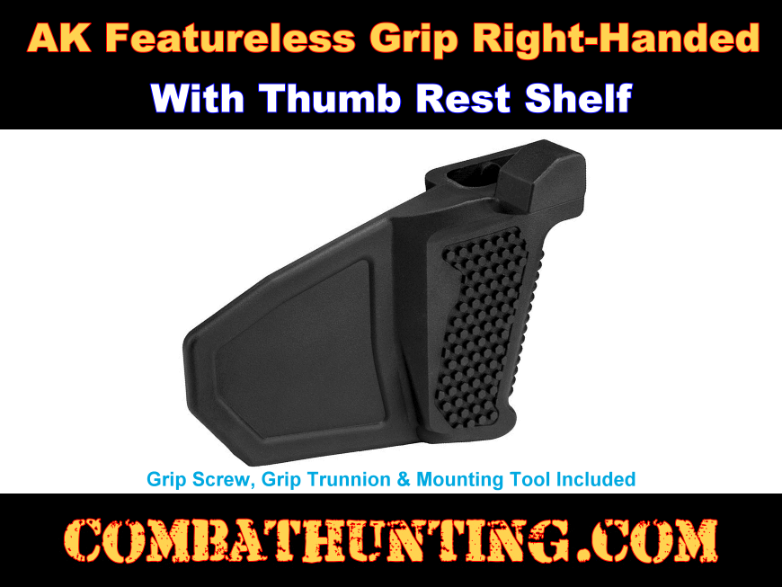 AK Featureless Grip With Thumb Rest style=