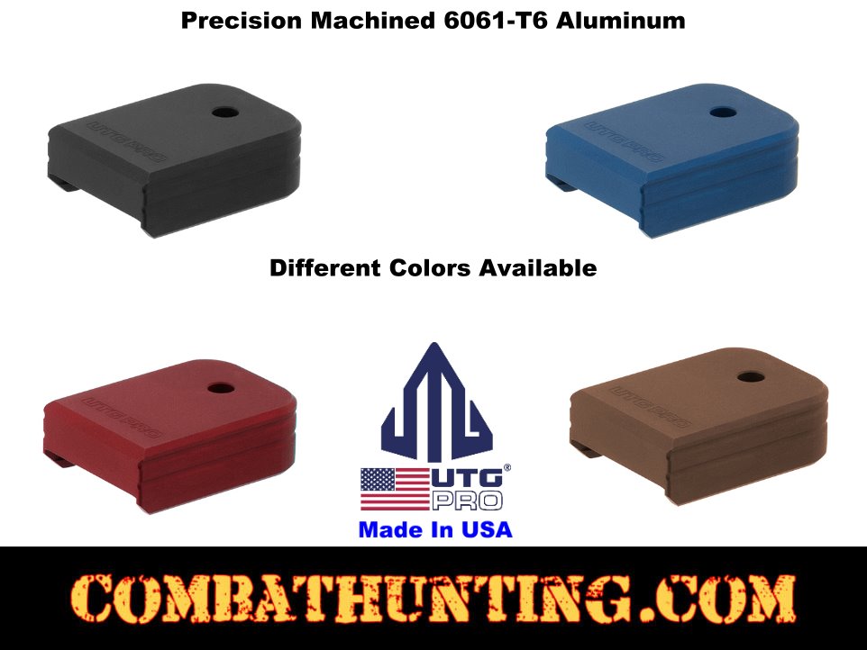 UTG PRO +0 Base Pad Glock Small Frame Matte Red Aluminum style=