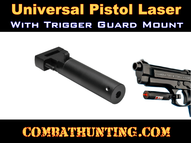 Black Universal Compact Red Laser Sight for Pistol Handgun Trigger Guard Mount 
