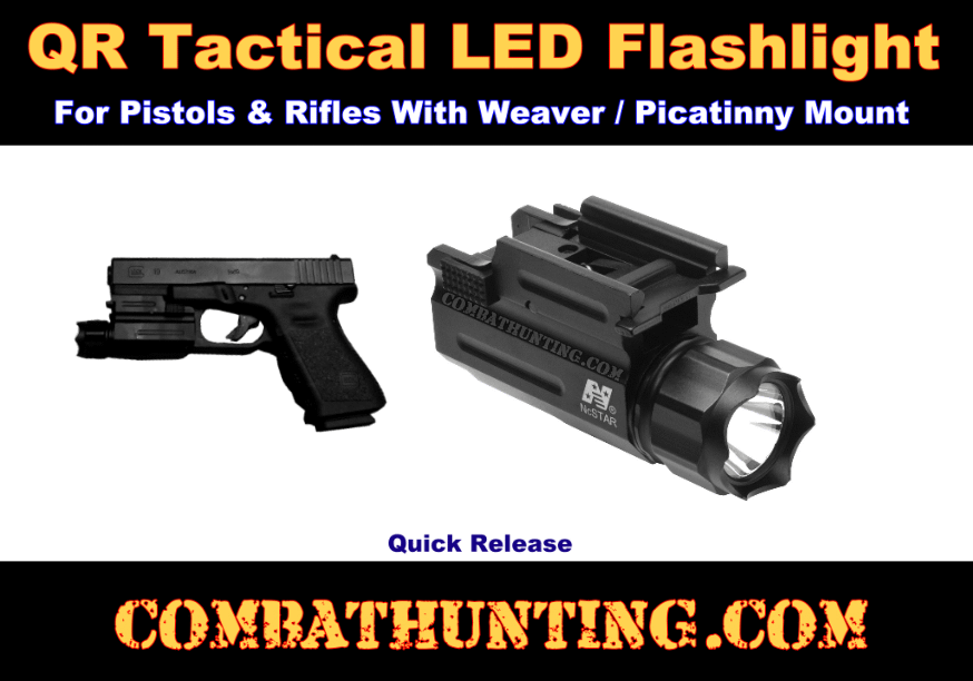 NcStar 3W 150 Lumen LED Flashlight With Quick Release Weaver Mount style=