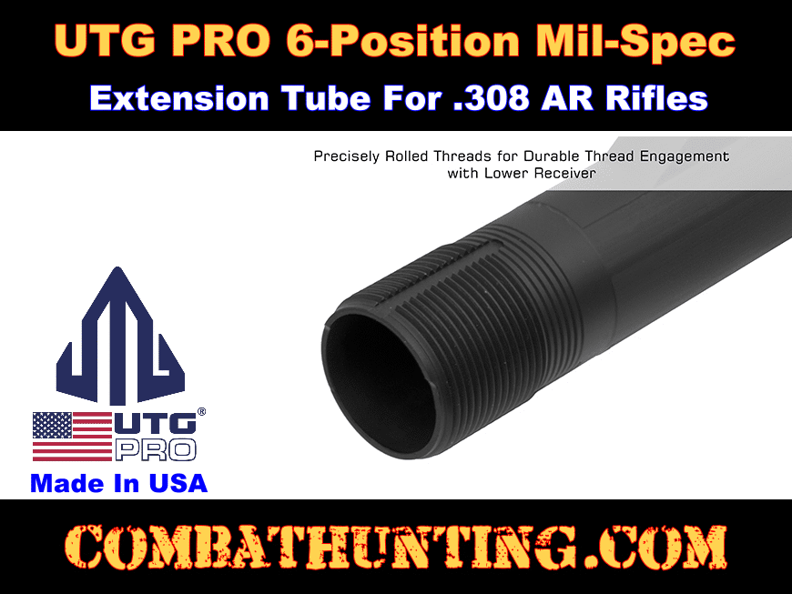 AR 10 LR 308 Buffer Tube Mil-Spec Six Position UTG PRO style=