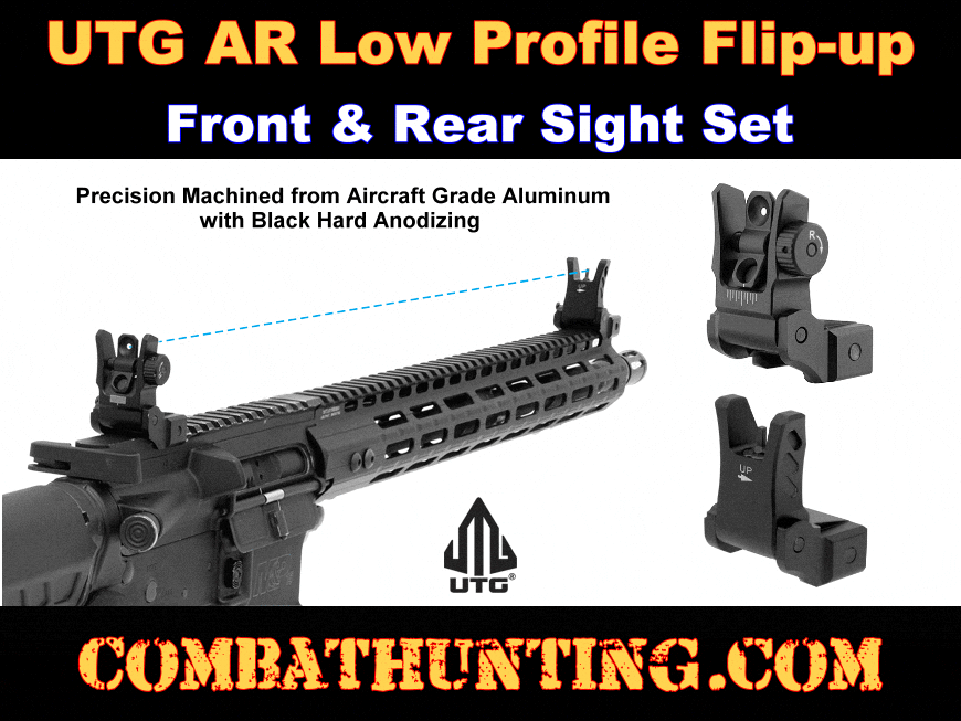 UTG Low Profile Flip-up Front & Rear Sight Kit style=