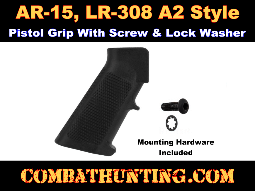 AR-15 A2 Pistol Grip and Screw With Lock Washer style=