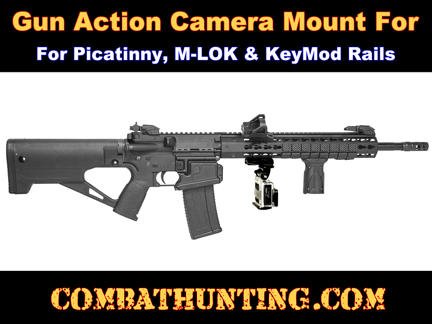 Action Camera Gun Mount For Picatinny KeyMod M-LOK Rail Gopro Compatible style=