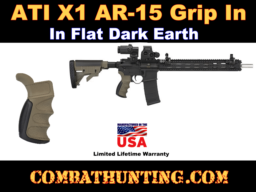 ATI X1 AR-15 Grip In Flat Dark Earth style=
