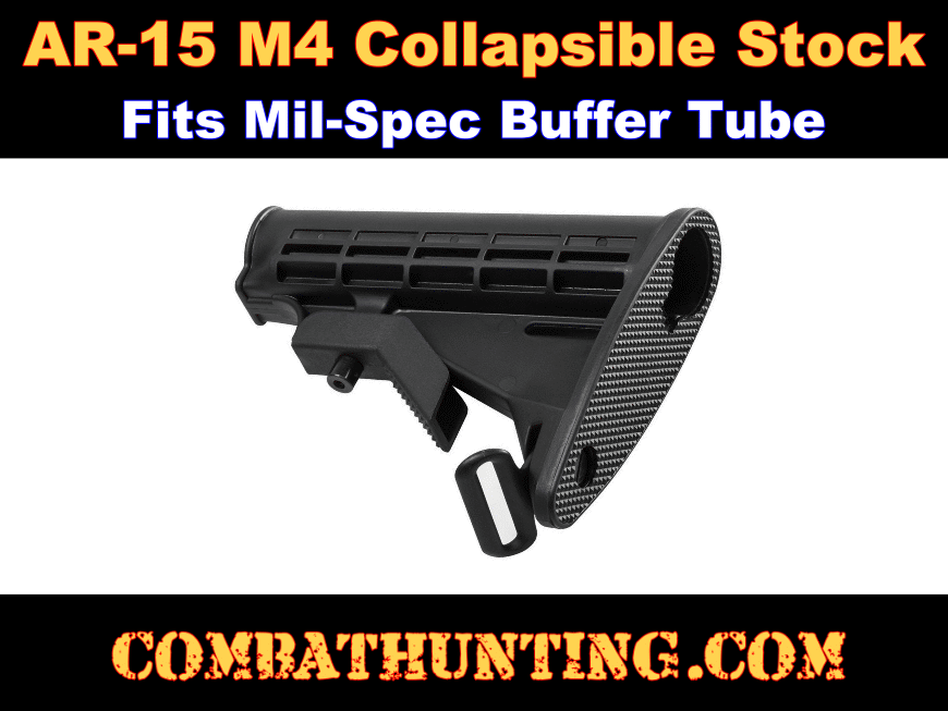 CH-J1104M M4 Collapsible Stock For Mil-Spec Buffer Tube - AR-15 Stocks Ar-15 Buffer Tube Really Short Telescopic Stock