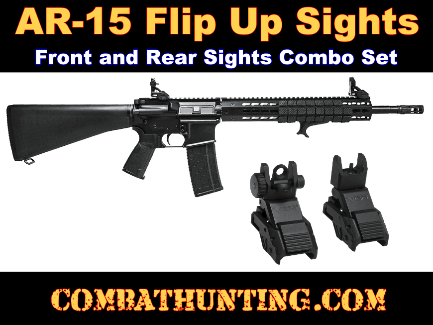 Front and Rear Flip Up Sights For AR-15 style=