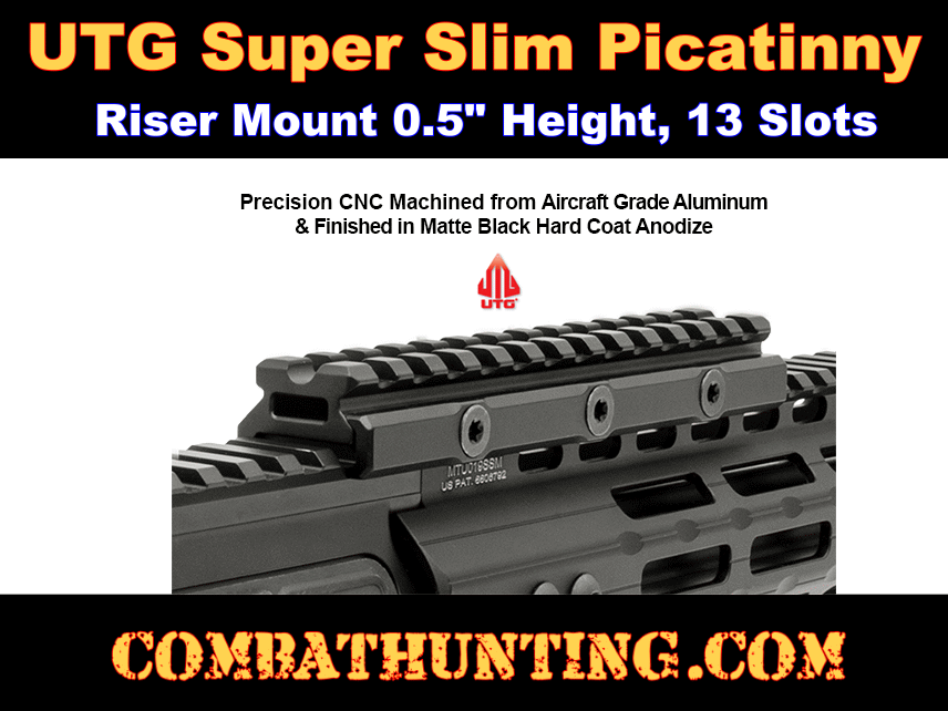 UTG Super Slim Picatinny Riser Mount 0.5