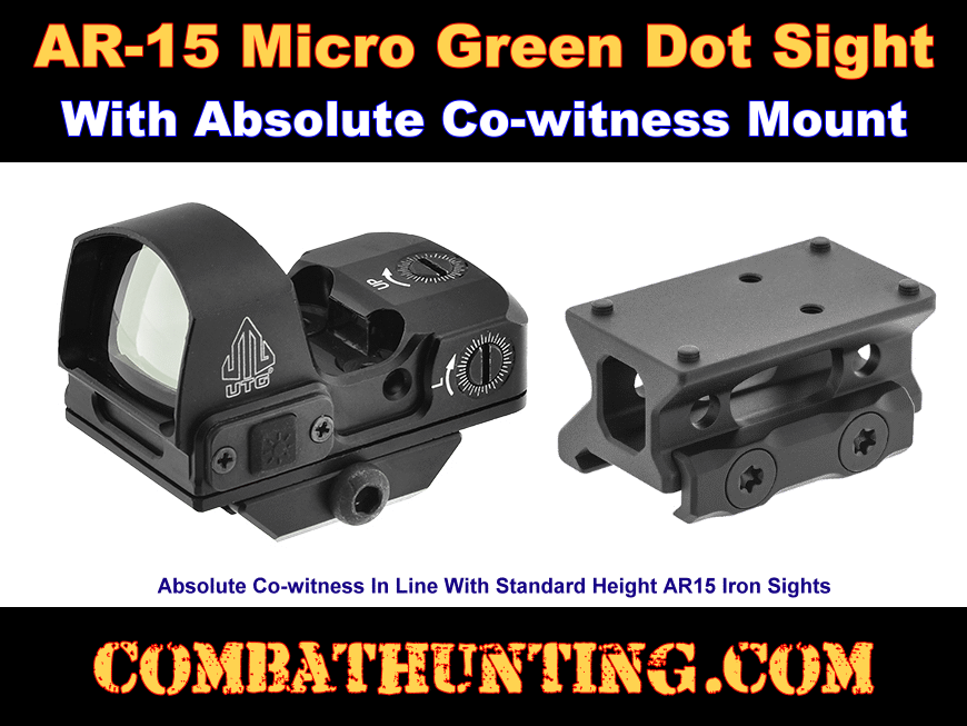 AR-15 Absolute Co-Witness Green Dot Sight & Riser Mount style=