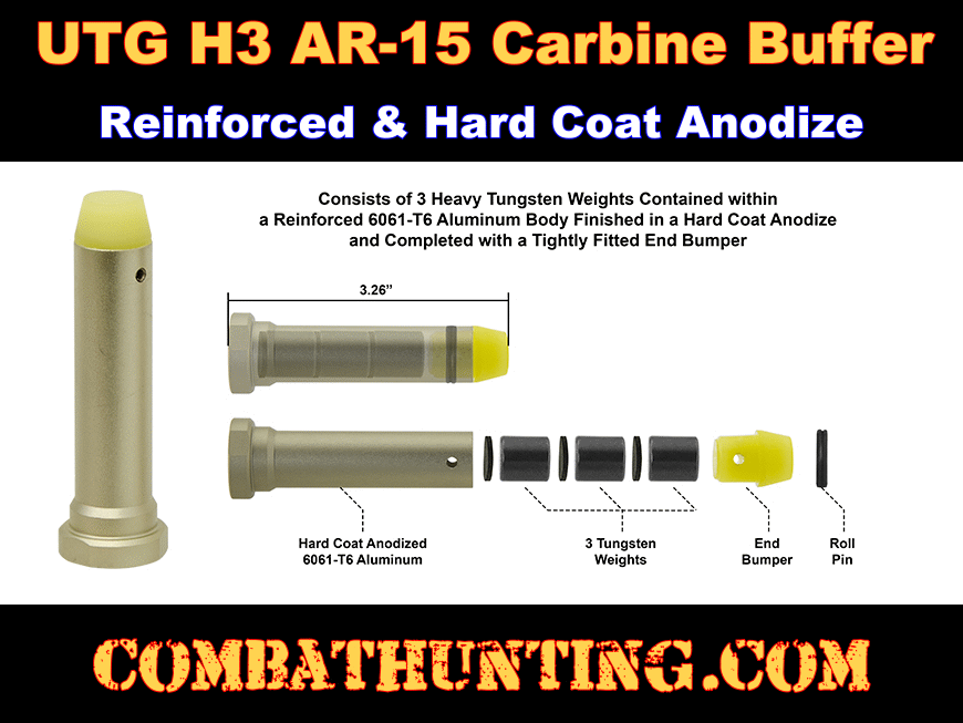 H3 Carbine Buffer Heavy Buffer style=