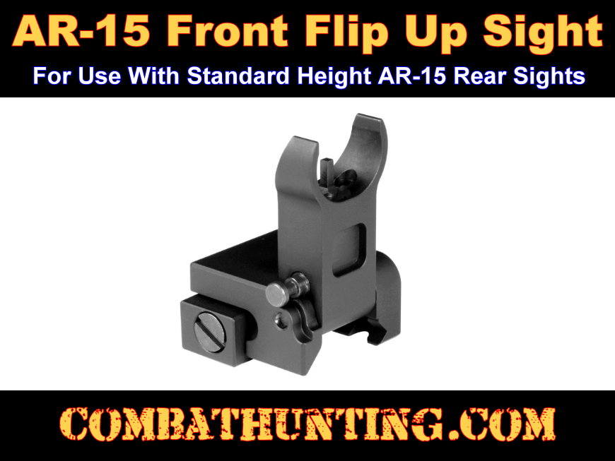 AR-15 Front Flip Up Sight Low Profile style=