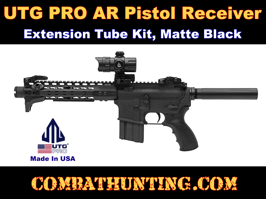 UTG PRO AR Pistol Receiver Extension Tube Kit Matte Black style=