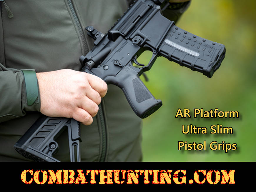 AR-15 Ultra Slim Pistol Grip Black Polymer UTG® style=