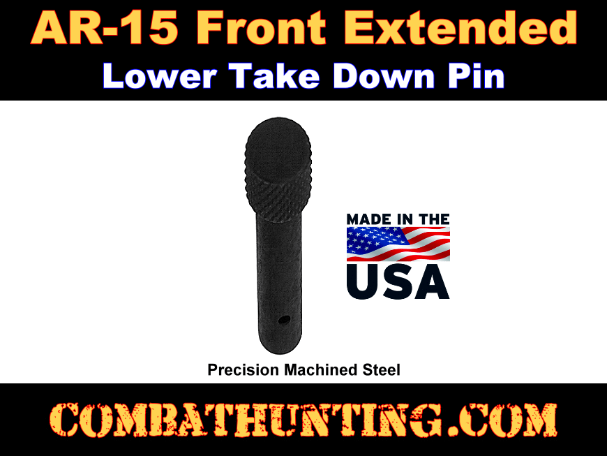 AR-15 Extended Takedown Pin Front style=