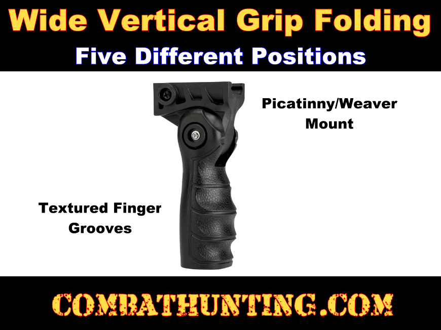 AR-15 Folding Vertical Grip 5 position Foregrip style=