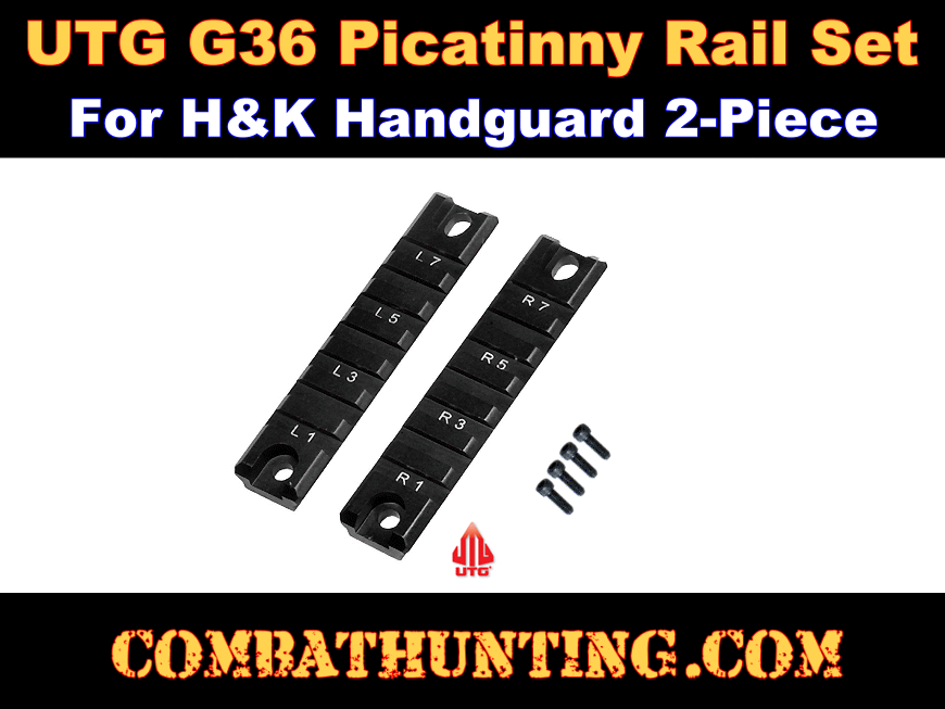 UTG G36 Picatinny Accessories Rail Mount Set 1 Long 2 Short Rail Aluminum Weaver 