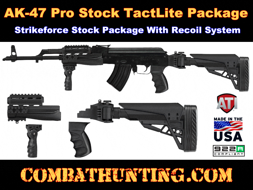 AK-47 Pro Strikeforce Stock TactLite Package & Scorpion Recoil System style=