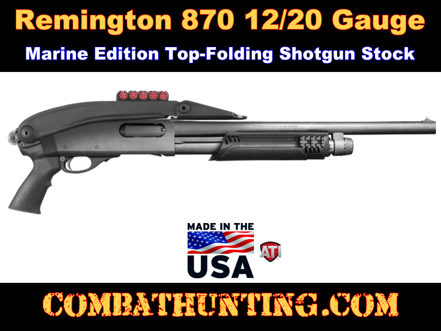 Remington 870 Shotgun Marine Top Folding Stock style=