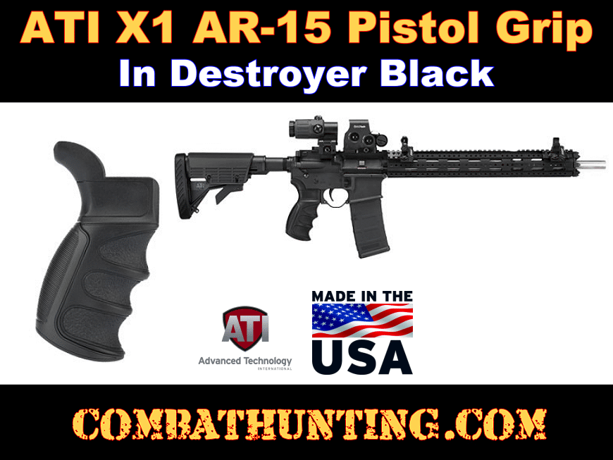 ATI X1 AR-15, AR-10, Pistol Grip Black style=