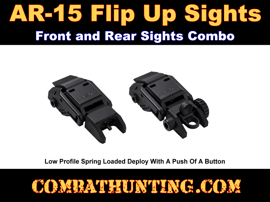 Front and Rear Flip Up Sights For AR-15 style=