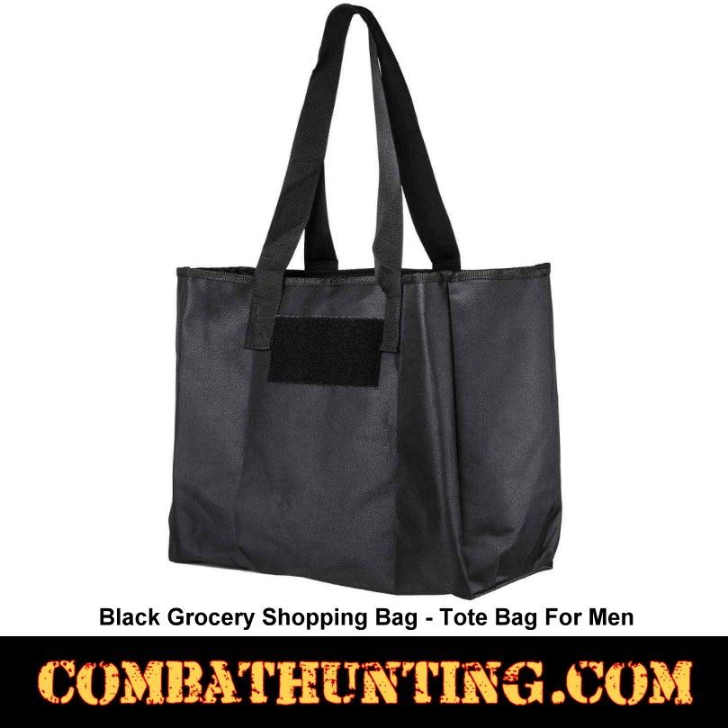 Black Grocery Shopping Bag-Tote Bag For Men style=