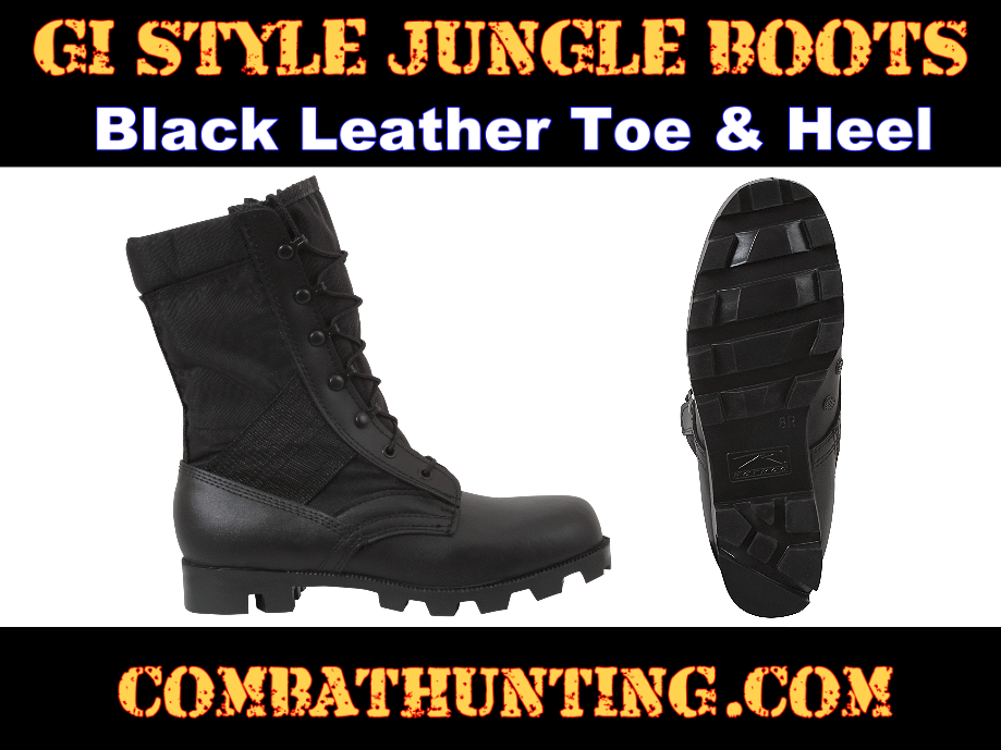 Speed Lace Jungle Boots Military Style Black 9