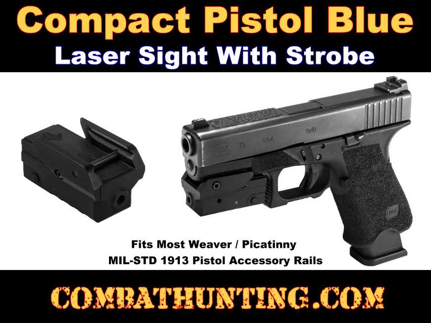 VAPRLSMBLV2 Compact Pistol Blue Laser Sight With Strobe Laser Sights
