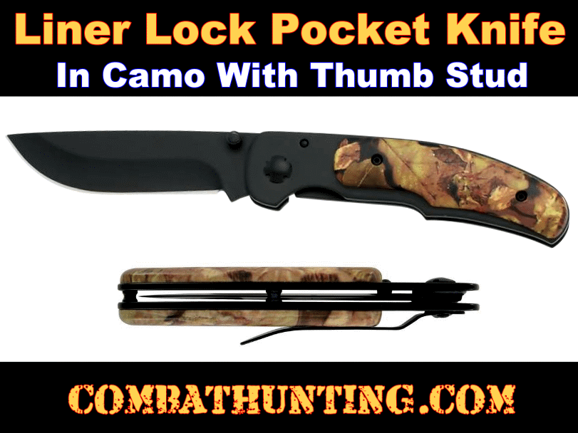 Hunting Knife With Camouflage Handle style=