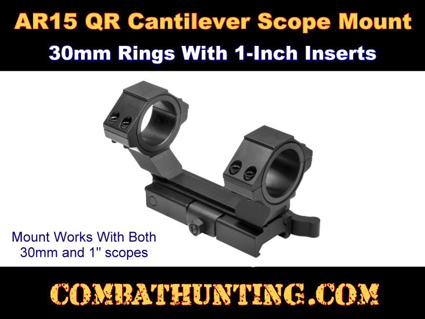 AR-15 Cantilever Mount 30mm & 1 inch QR  style=