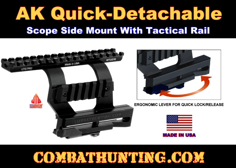 UTG Pro Quick Detach AK Side Mount-MTU016 style=
