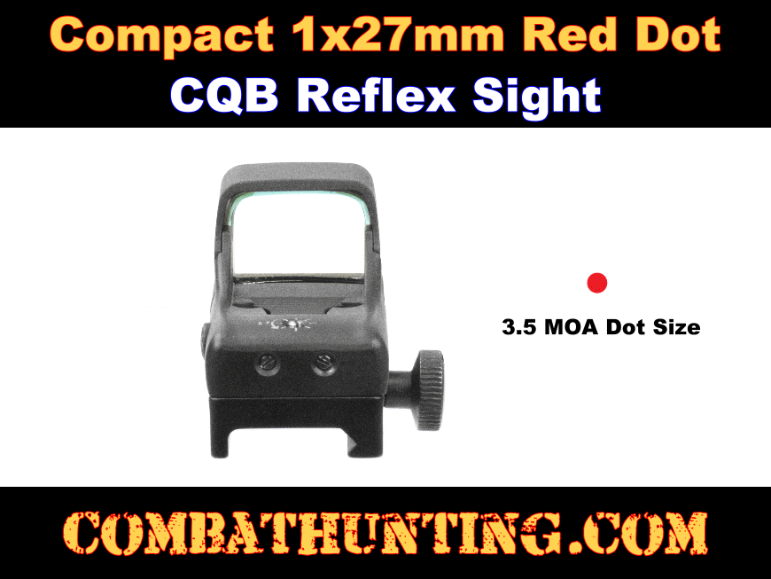 Compact 1x27mm Red Dot Reflex Sight 3.5 MOA style=