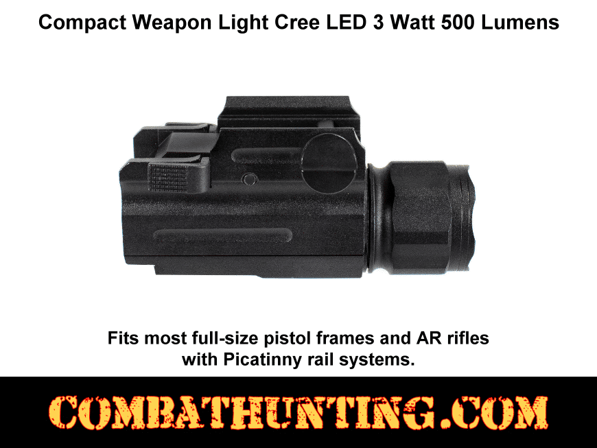 Compact Weapon Light Cree LED 500 lumens style=