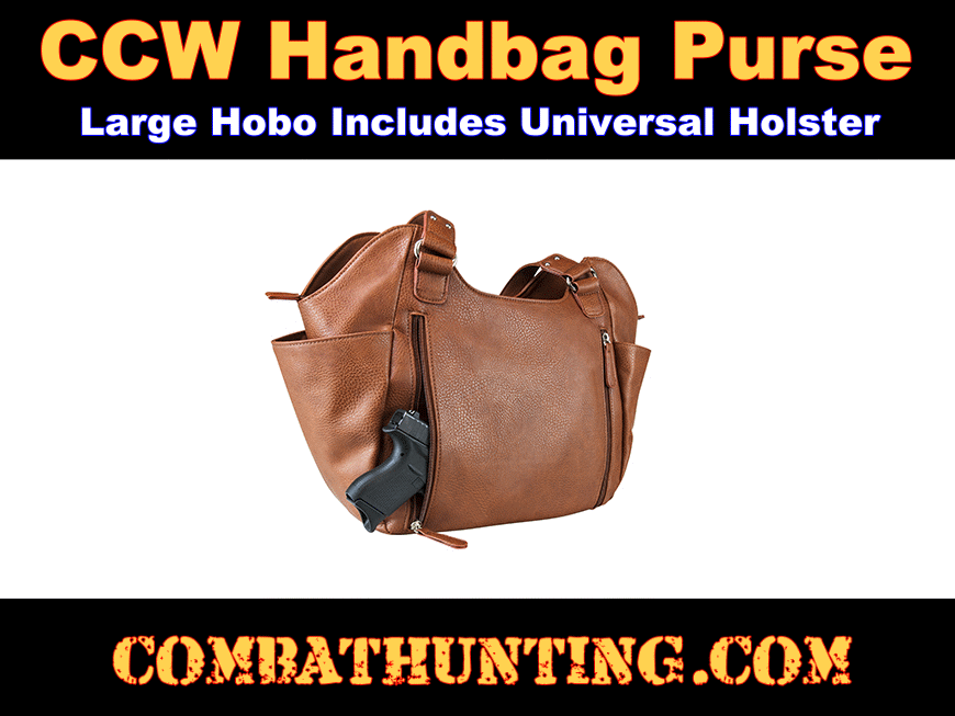 CCW Carry Handbag Large Hobo Brown style=