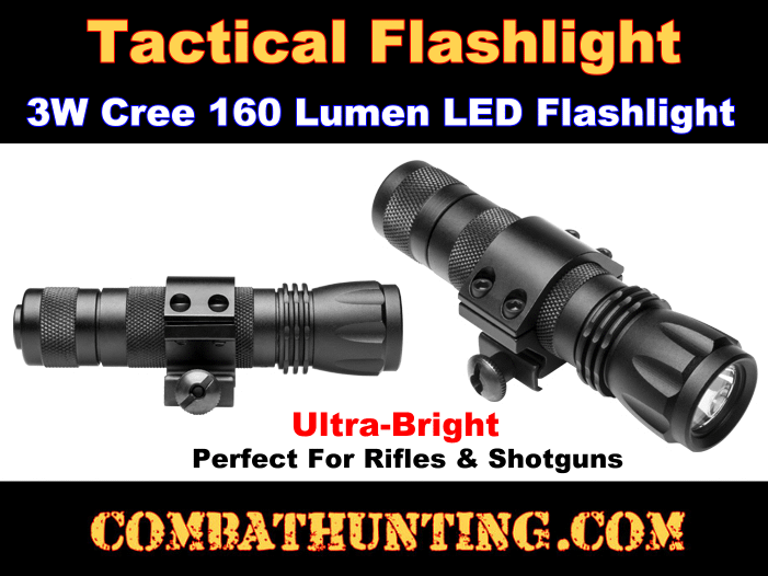 Tactical Flashlight 3 Watt Ultra-Bright CREE LED style=