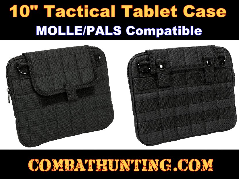 VISM Tactical Tablet MOLLE Pouch BLACK Range Bag Pistol Sleeve Insert MOLLE Pals 