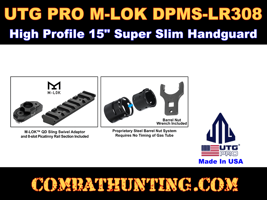 UTG PRO M-LOK DPMS-LR308 High Profile 15
